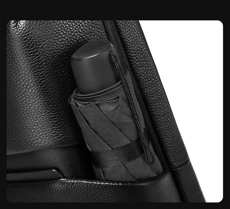 Mochila Premium de Cuero para Laptop – Impermeable y Resistente