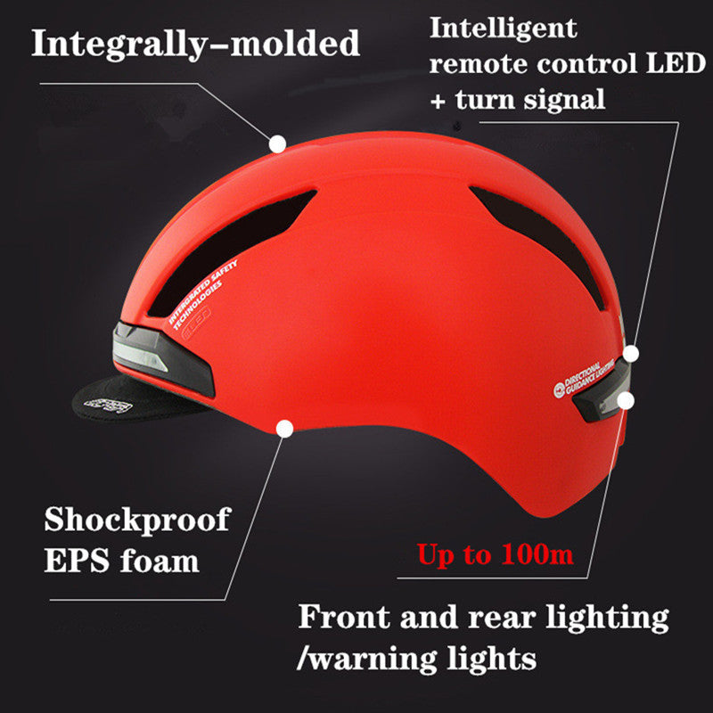 Casco Inteligente con Luz Delantera y Señal de Giro Inalámbrica