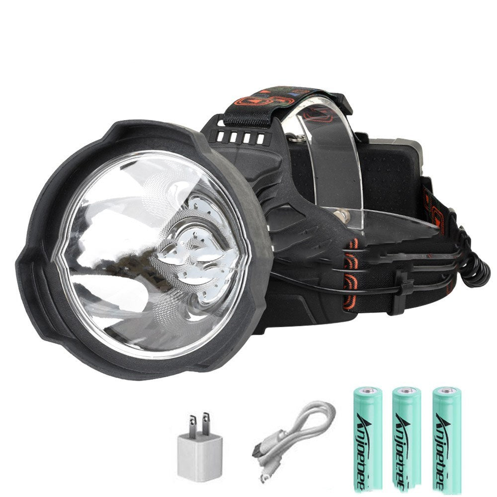 Linterna Frontal LED de Alta Potencia – 500m de Alcance, Recargable USB