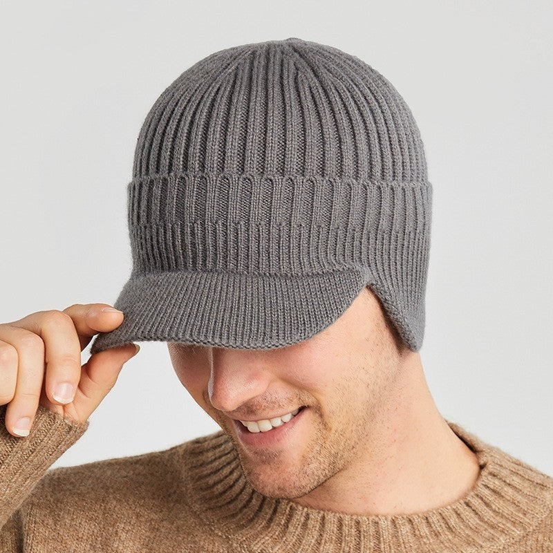 Gorro Invierno: Hombre/Mujer - Visera + Orejeras, Lana Suave