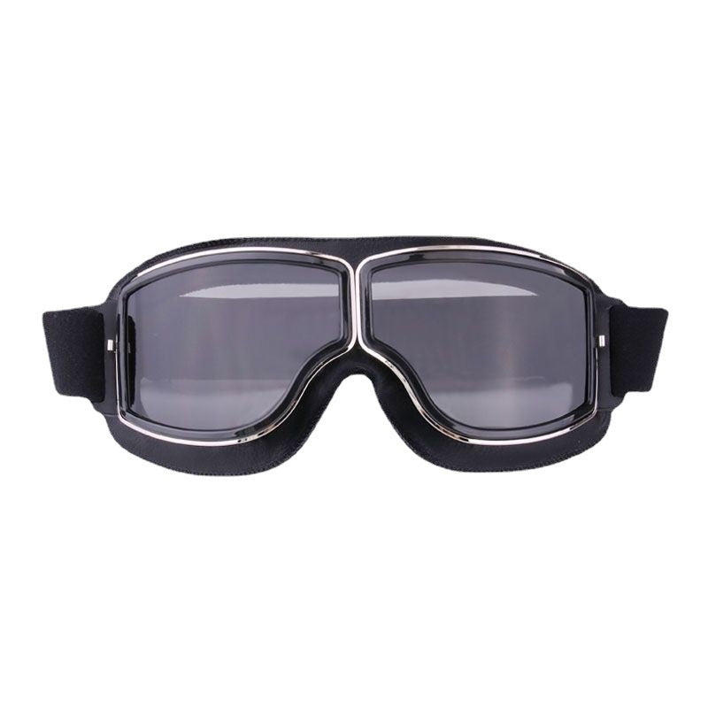 Gafas Retro con Detalles en Cuero Sintético – Estilo Vintage y Protección Outdoor