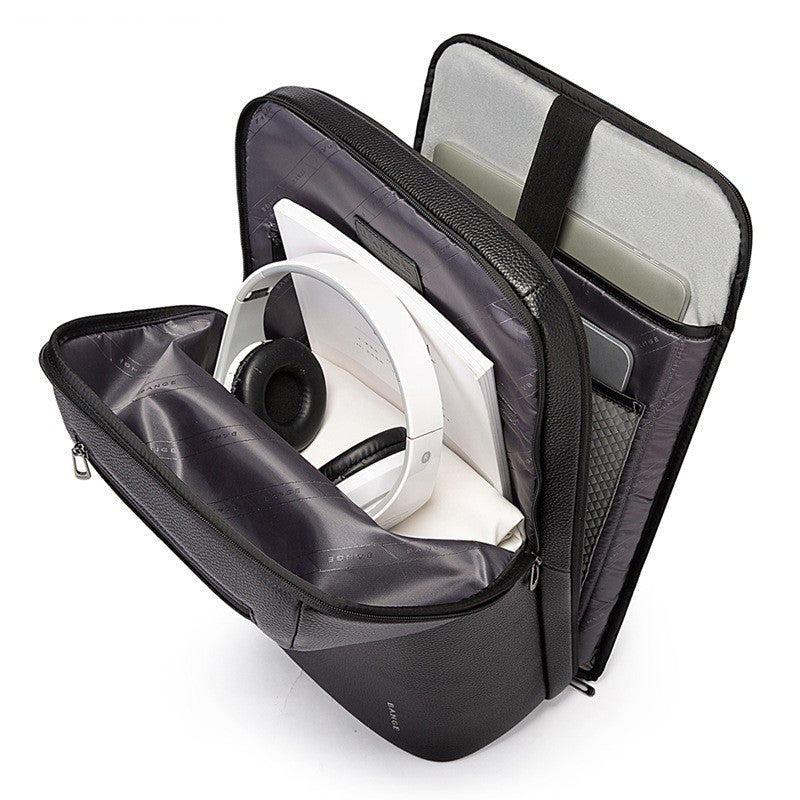 Mochila Premium de Cuero para Laptop – Impermeable y Resistente
