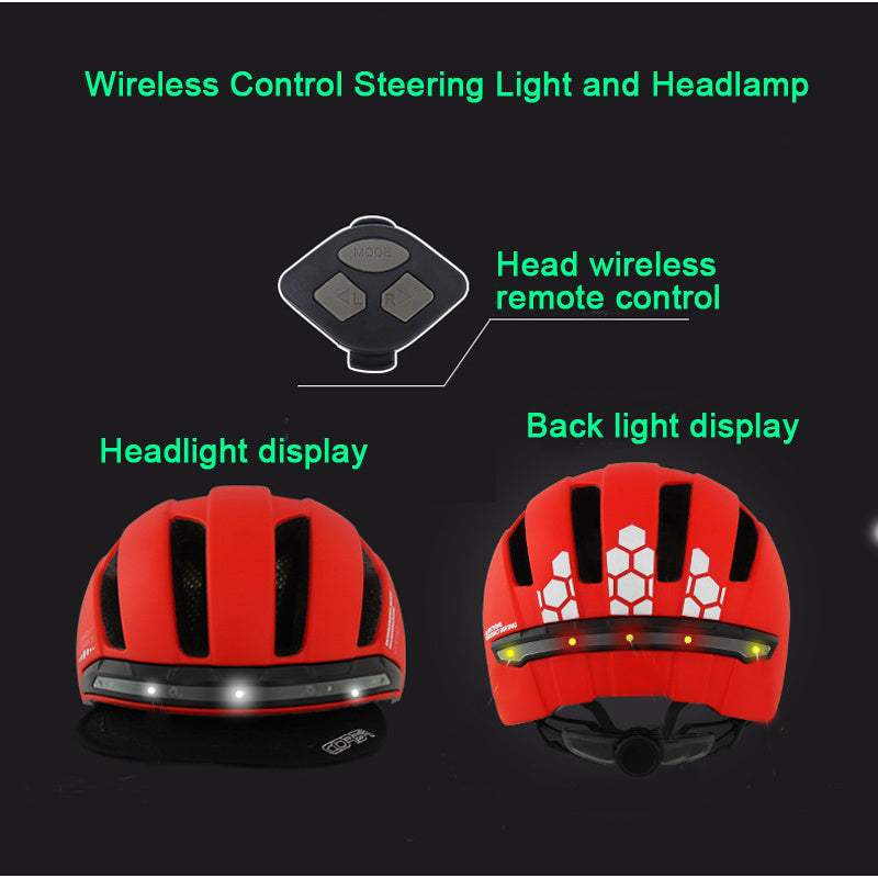 Casco Inteligente con Luz Delantera y Señal de Giro Inalámbrica