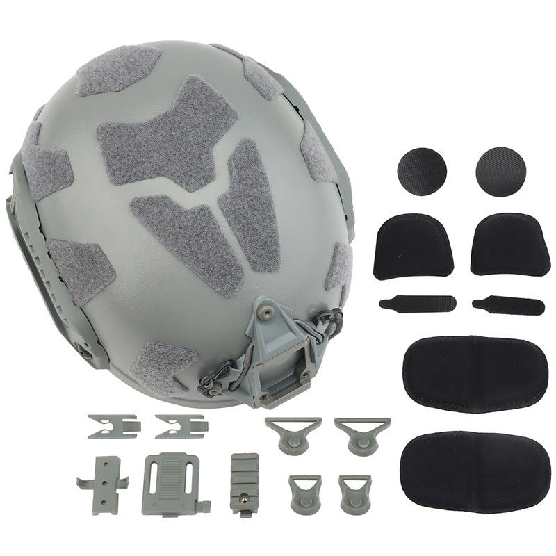 Casco FAST SF con Soporte GoPro, Rail Lateral y Paneles Velcro