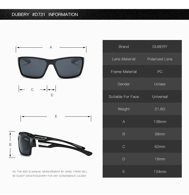 Dubery - Lentes de Sol Estilo Moderno TAC – Rendimiento y Diseño Vanguardista - Diseño Italiano