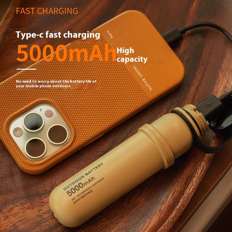 Linterna Resistente para Senderismo y Camping – Luz LED + Cargador Integrado