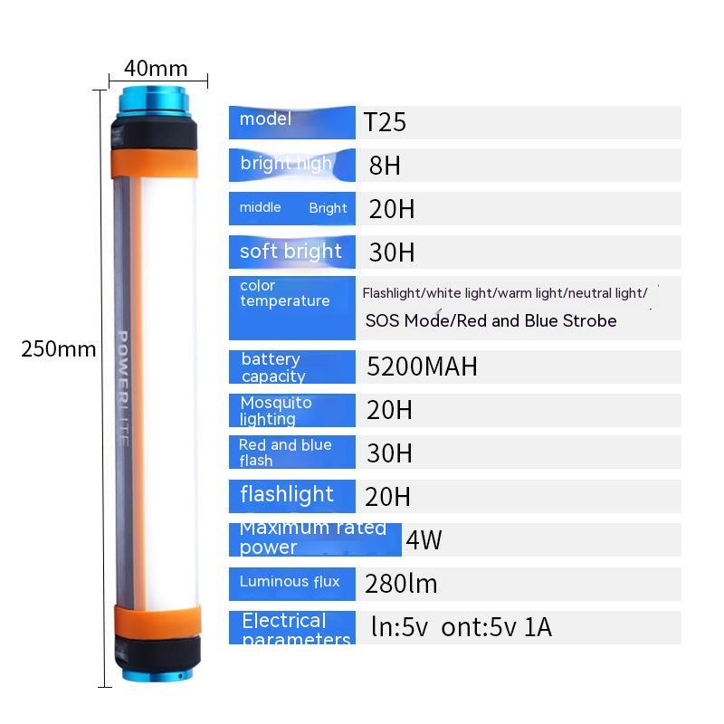 Lámpara LED Recargable Todo Terreno – IP68, Anti-Mosquitos y SOS