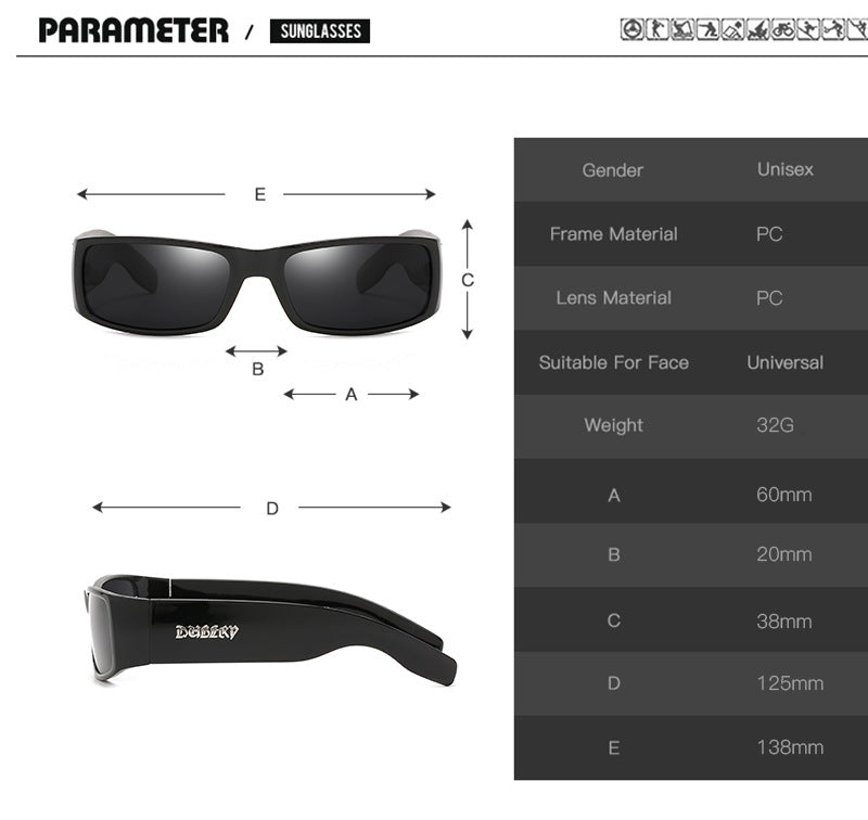 Dubery - Lentes de Sol Deportivos TAC – Protección y Estilo moderno, Todo Terreno - Diseño Italiano