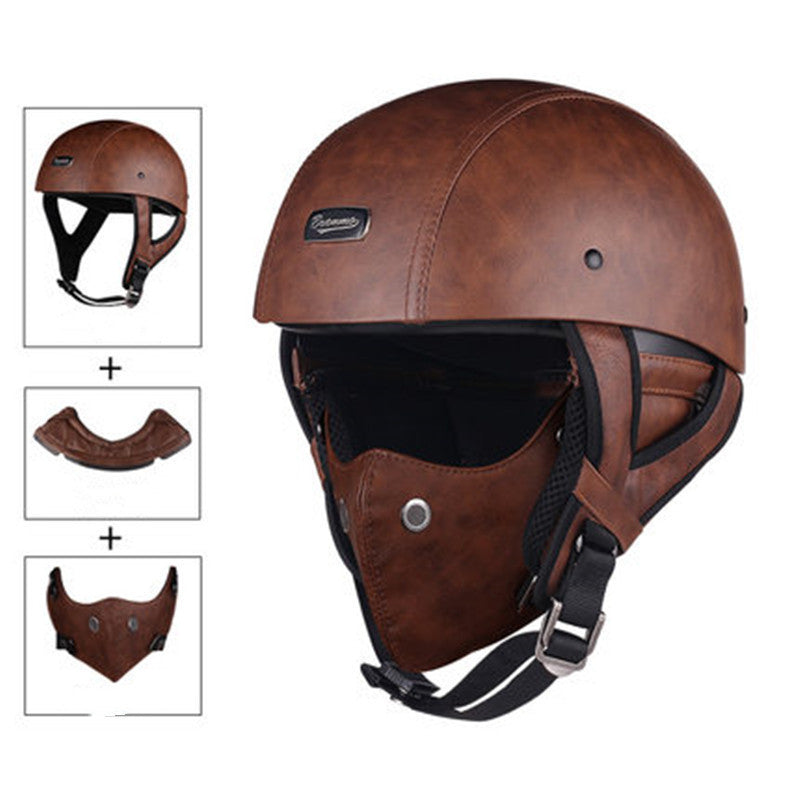 Casco Retro Vintage con Refuerzo Interno | Estilo y Protección Urbana