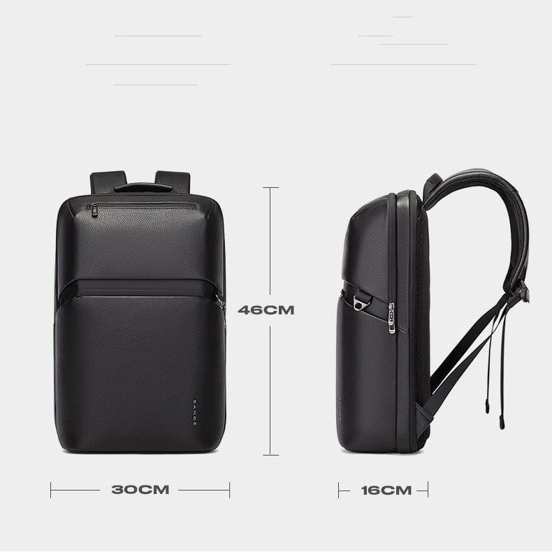 Mochila Premium de Cuero para Laptop – Impermeable y Resistente
