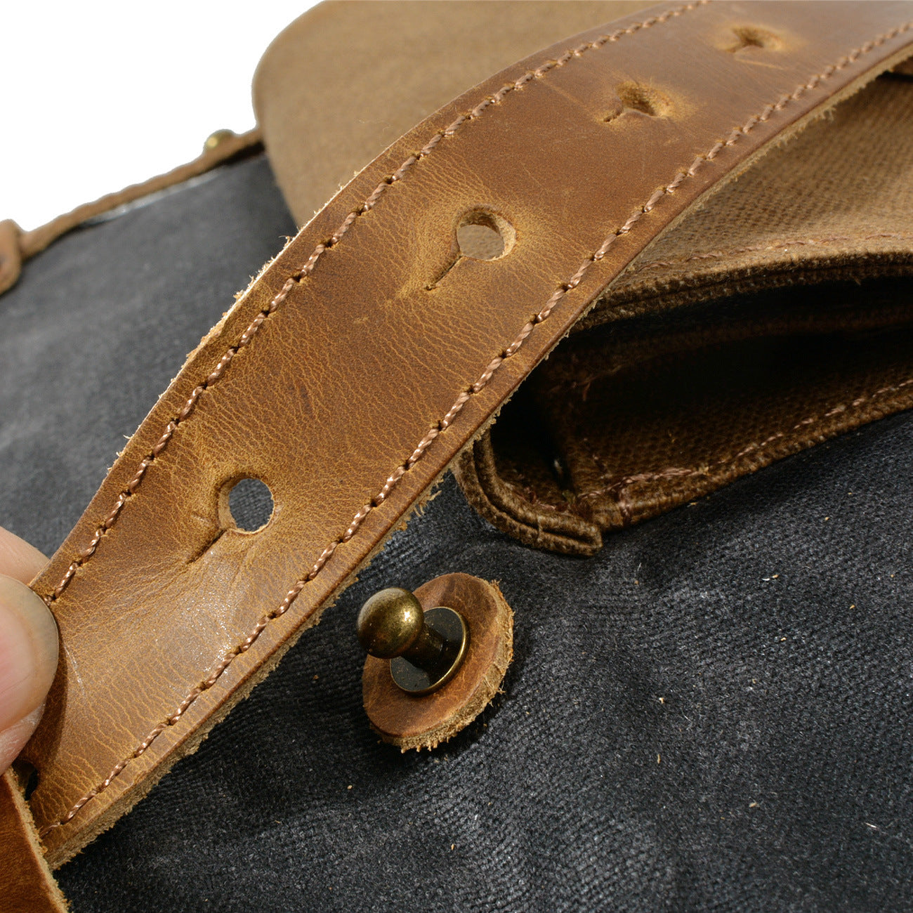 Mochila Vintage Roll-Top de Lona Impermeable – Estilo Clásico y Resistente