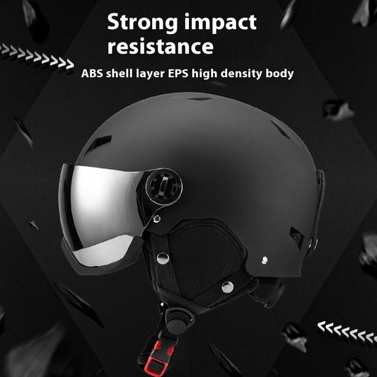 Casco de Esquí con Visor Panorámico Antivaho UV – Protección y Visibilidad Total en la Montaña