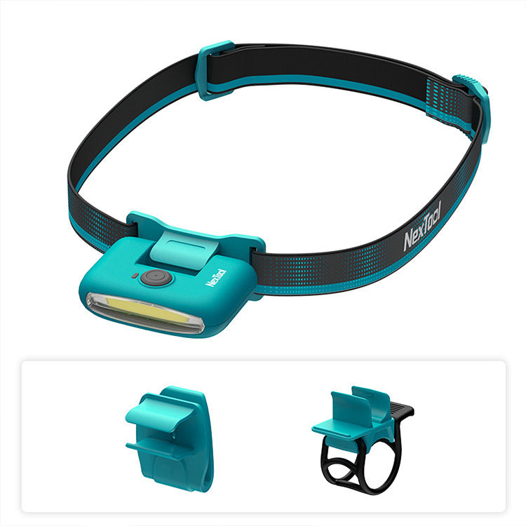 Linterna LED Compacta Recargable – con Carga Manual y Clips para Gorra o Bicicleta