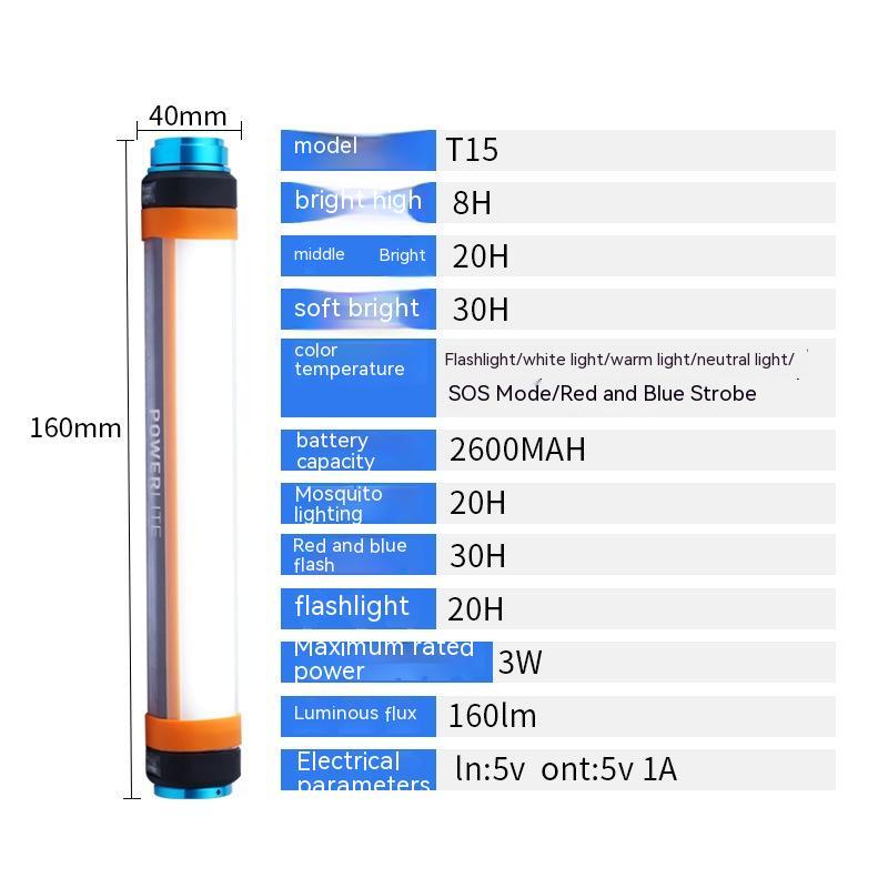 Lámpara LED Recargable Todo Terreno – IP68, Anti-Mosquitos y SOS