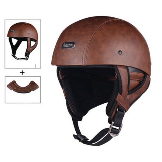 Casco Retro Vintage con Refuerzo Interno | Estilo y Protección Urbana