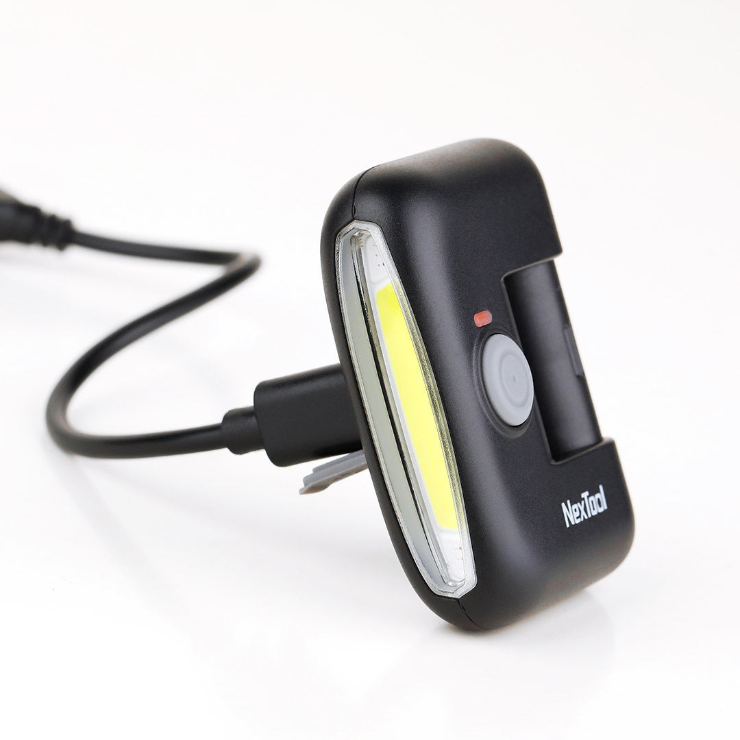 Linterna LED Compacta Recargable – con Carga Manual y Clips para Gorra o Bicicleta