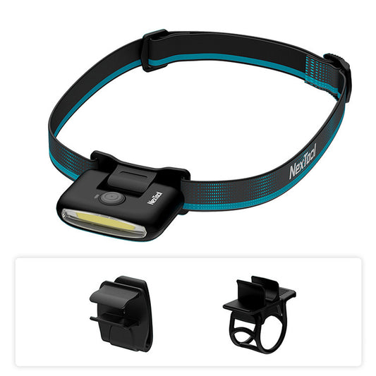 Linterna LED Compacta Recargable – con Carga Manual y Clips para Gorra o Bicicleta